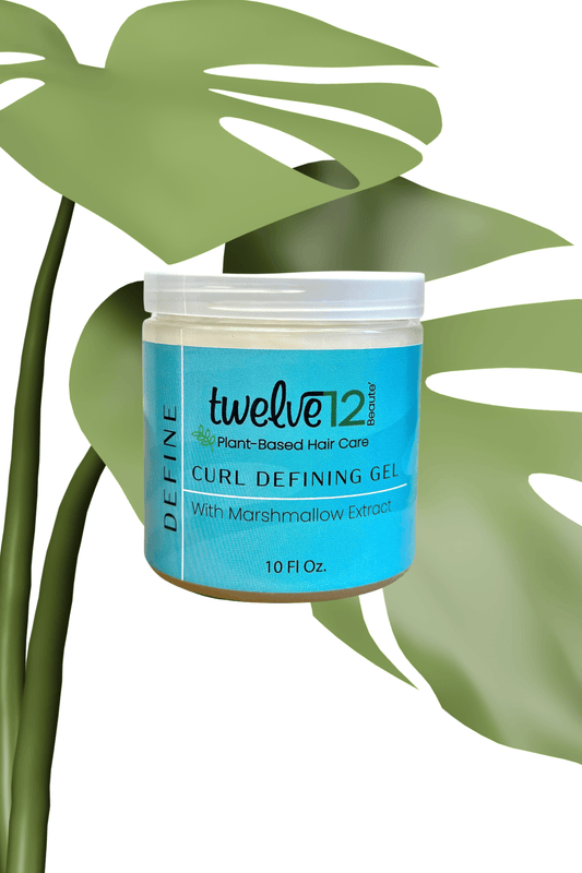 Gel botanique cheveux Twelve12 pour définir les boucles avec extrait de guimauve 10 oz