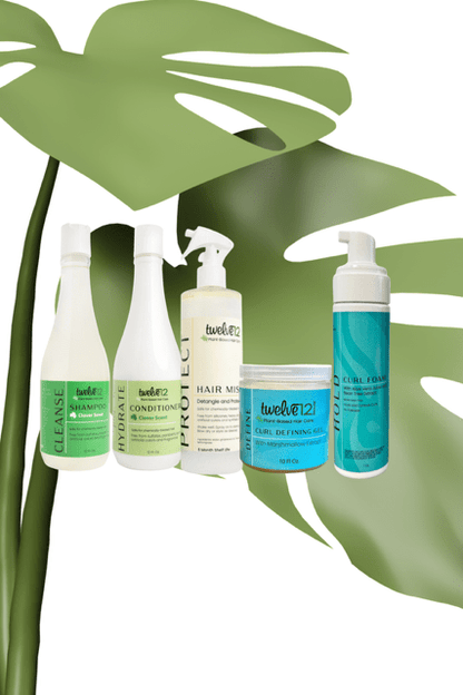 Kit complet soins cheveux Les soins Bellafro avec shampooing, après-shampooing, spray, masque et mousse coiffante