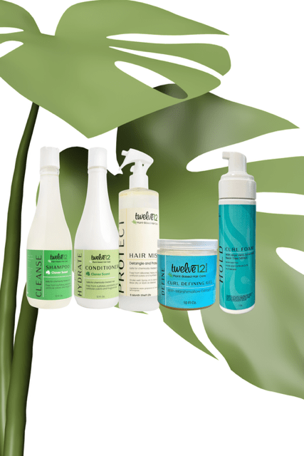 Kit complet soins cheveux Les soins Bellafro avec shampooing, après-shampooing, spray, masque et mousse coiffante