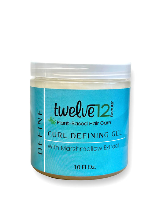 Gel définissant les boucles Twelve12 avec extrait de guimauve dans le kit complet soins cheveux